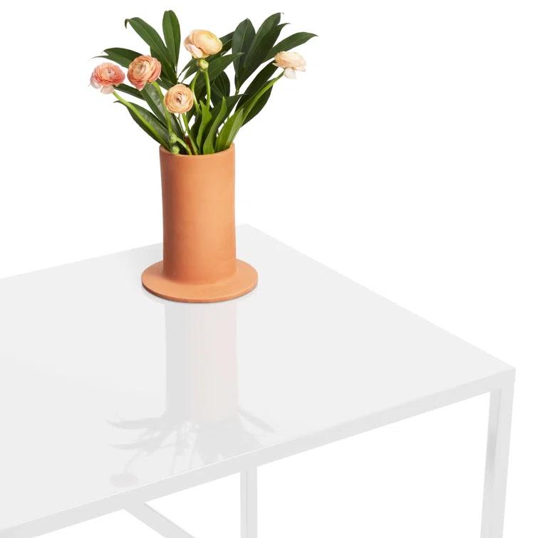 Strut Walnut Metal Base Dining Table