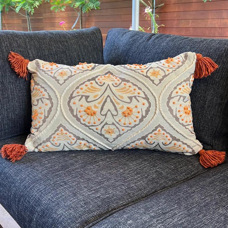 Drew DeRose Designs Texstyles Tassels Cotton Throw Pillow