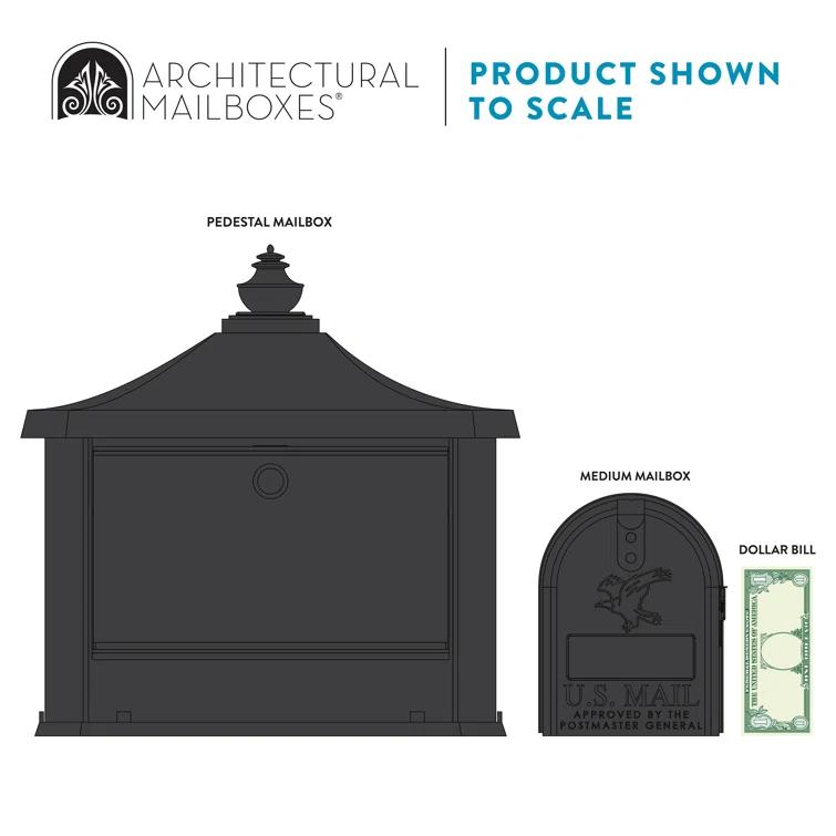 Pedestal Locking Post Mounted Mailbox