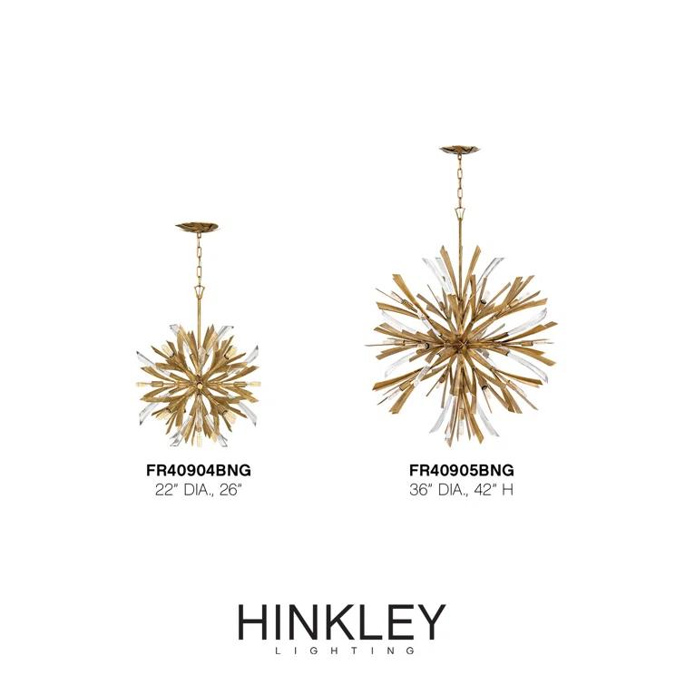 Fredrick Ramond Fr40905 Vida 13 Light 42" High Abstract Chandelier - Gold