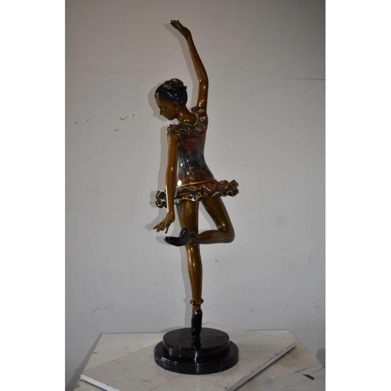 Winston Porter Brailen Ballet Dancer Ballerina Statue Size: 20" x 14" x 57"H