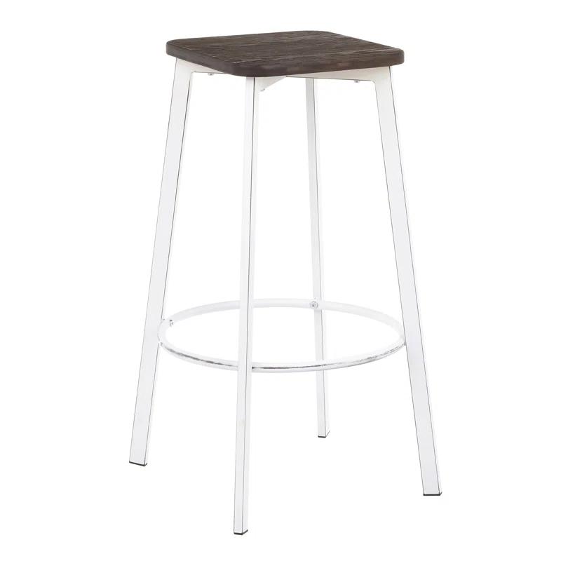 Wenty Clara Upholstered Counter Stool with Metal Frame (Set of 2)