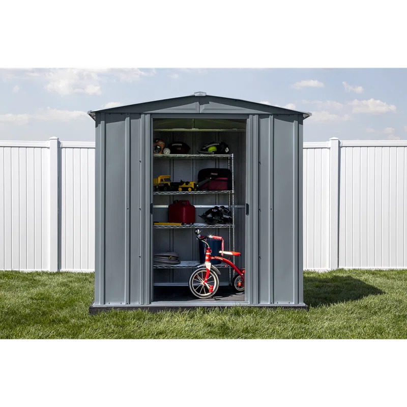 Arrow 6 ft. W x 5 ft. D Galvanized Steel Storage Shed