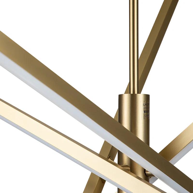 Wade Logan® Athiran Aluminum Dimmable LED Modern Linear Chandelier