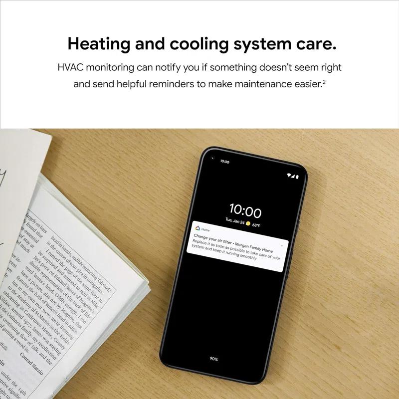 INKEDZ Google Nest Thermostat - Smart Thermostat for Home - Programmable Wifi Thermostat - Charcoal