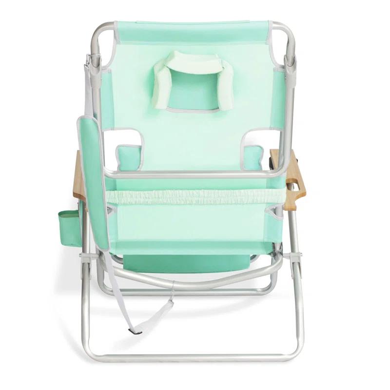 Ostrich Ostrich Deluxe Padded Lightweight Portable Adjustable Outdoor Reclining Folding Chair with Footrest