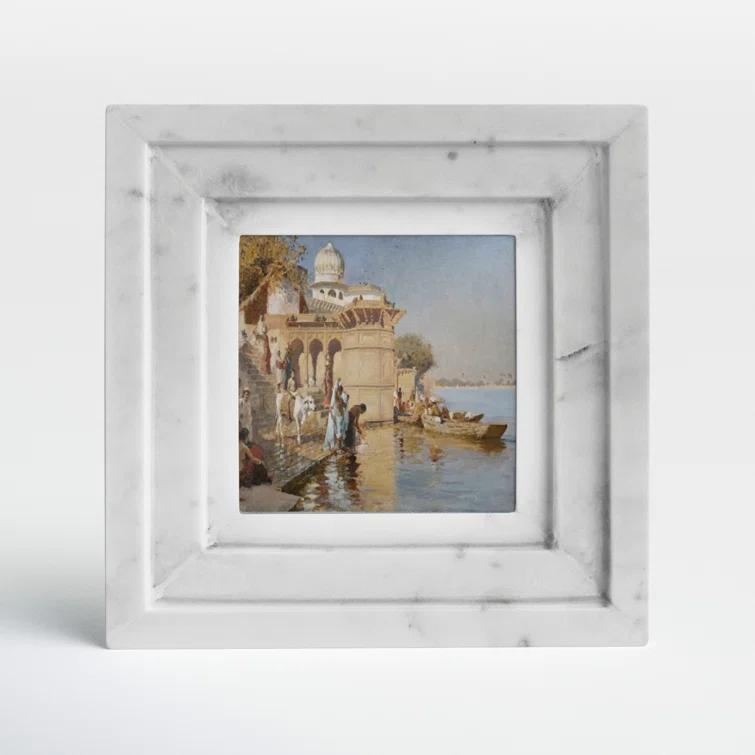 Barrona White Marble Marble Picture Frame