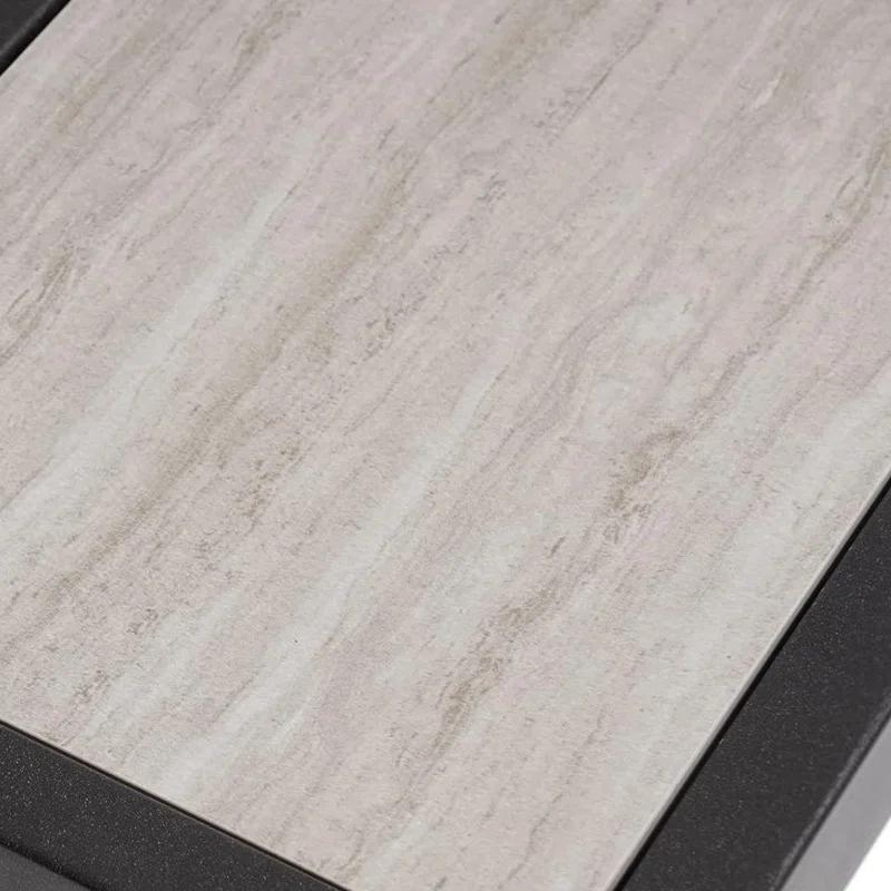 olilawn Olilawn Outdoor 43-Inch CSA Safety Approved Gas Fire Pit Table 50000 BTU Rectangle Propane Fire Pit with Ceramic Tile Top and Wicker Base