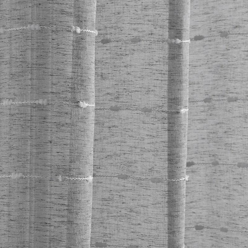 Lush Decor Farmhouse Textured Sheer Polyester Sheer Curtain Pair (Set of 2)