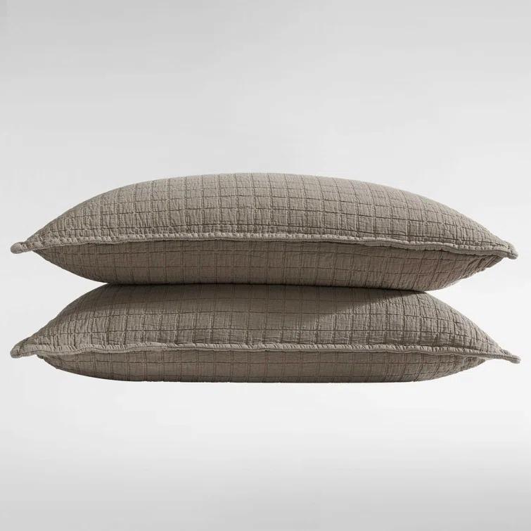 Essential Garment Washed Solid Reversible Cotton Coverlet