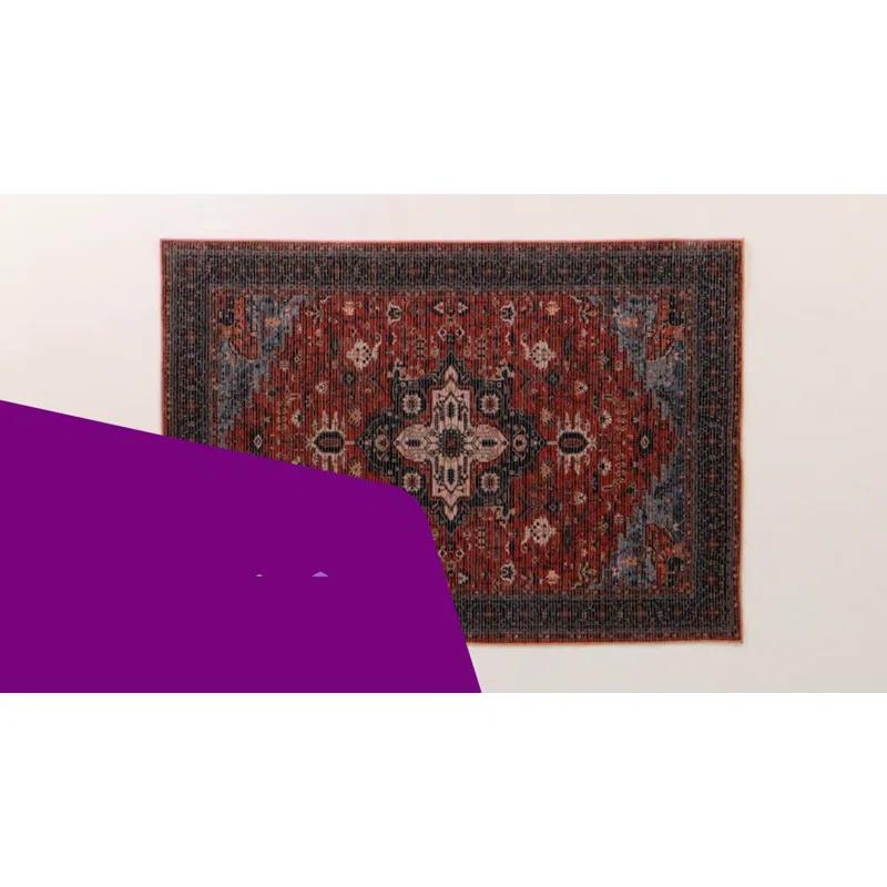Mistana™ Chenier Oriental Red/Navy Area Rug