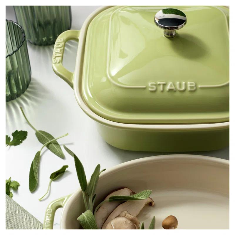 Staub Staub Ceramic 4-Pc Baking Pans Set, Casserole Dish With Lid, Brownie Pan,