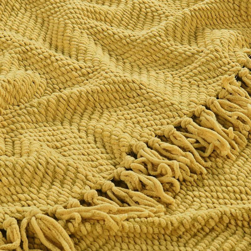 Home Soft Things Tweed Knitted Throw Blanket