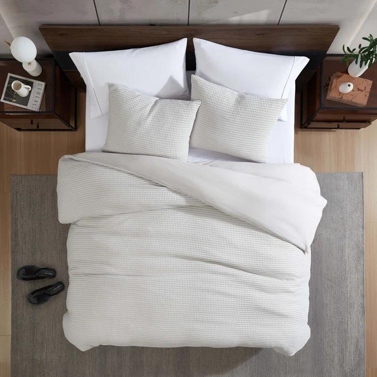 Kenneth Cole Kenneth Cole Solid Waffle Reversible Comforter Set