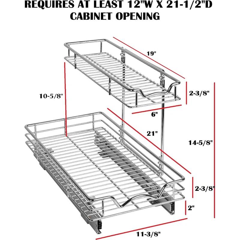 Hold N Storage 2 Tiers Under The Sink Organizer And Storage Pull Out