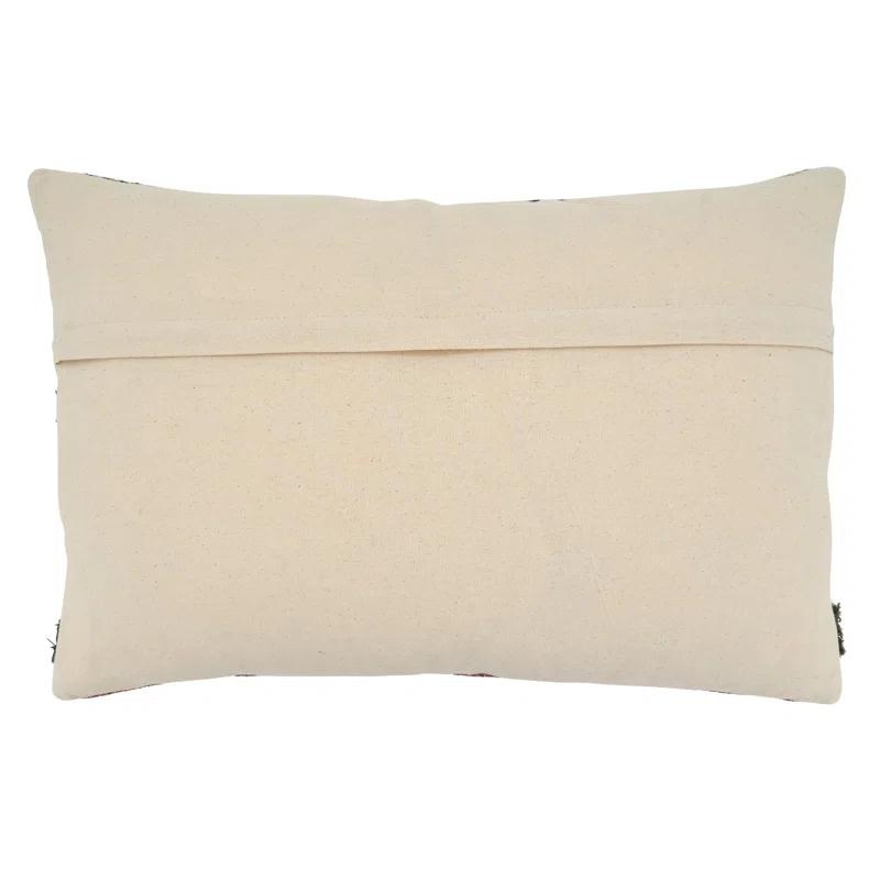 Saro Sadie Collection Appliqued Cotton Throw Pillow