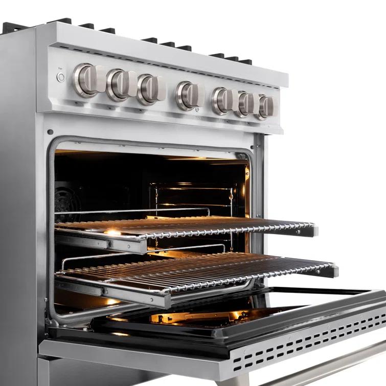 ZLINE ZLINE 36 in. 5.2 cu. ft. Classic Dual Fuel Range W/ 6 Burner Gas Cooktop & Electric Convection Oven in Stainless Steel (CDR36) CDR36