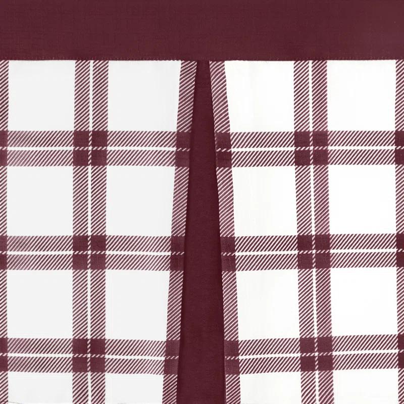Achim Importing Co Plaid Tailored 58'' W Kitchen Curtain