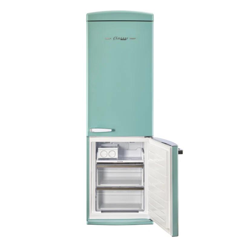 Unique Appliances Classic Retro 24 In 12 Cu.ft Bottom Mount Fridge Auto Defrost, Energy Star Certified, Counter Depth UGP-340L T AC