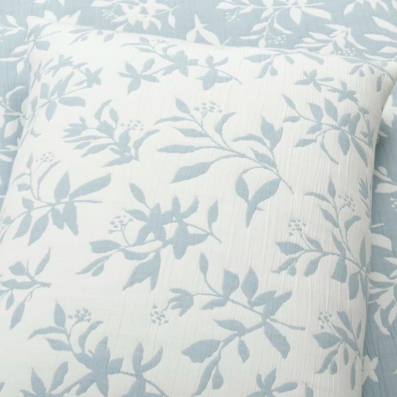 Lush Decor Floral Jacquard Reversible Soft Matelassé Quilt 3Pc Set