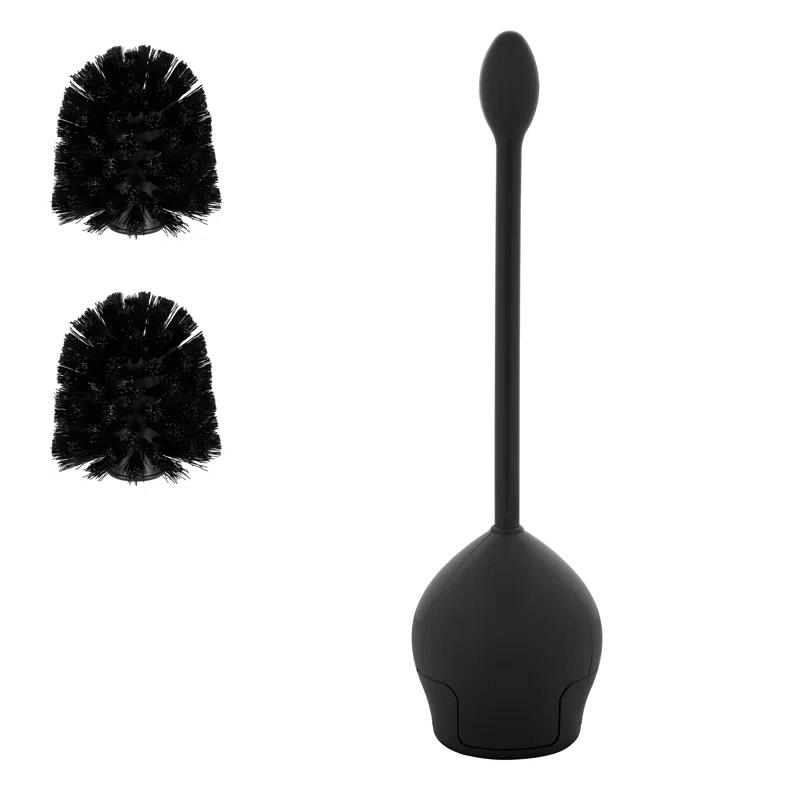 Bath Bliss Bath Bliss Firm Grip Tulip Toilet Bowl Brush with 2 Pack Replacement Brushes in