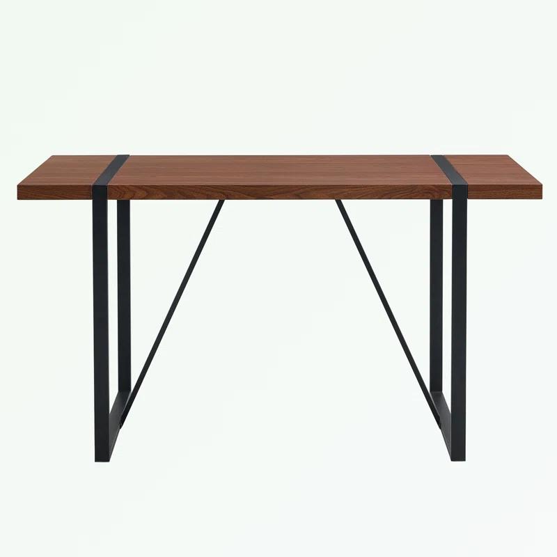 Rectangular Dining Table with MDF tabletop and metal legs