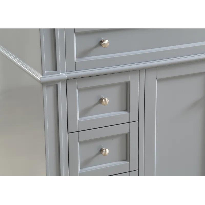 Rivers 40" Free-Standing Single Bathroom Vanity Set with Marble Vanity Top