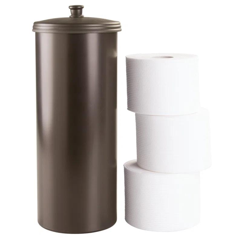 iDesign Plastic Toilet Tissue Holder Stand, The Kent Collection - Hold 3 Rolls of Toilet Paper, 6.5" x 15.5"