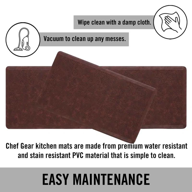 Chef Gear Embossed Soothing Comfort Anti-Fatigue Mat Set