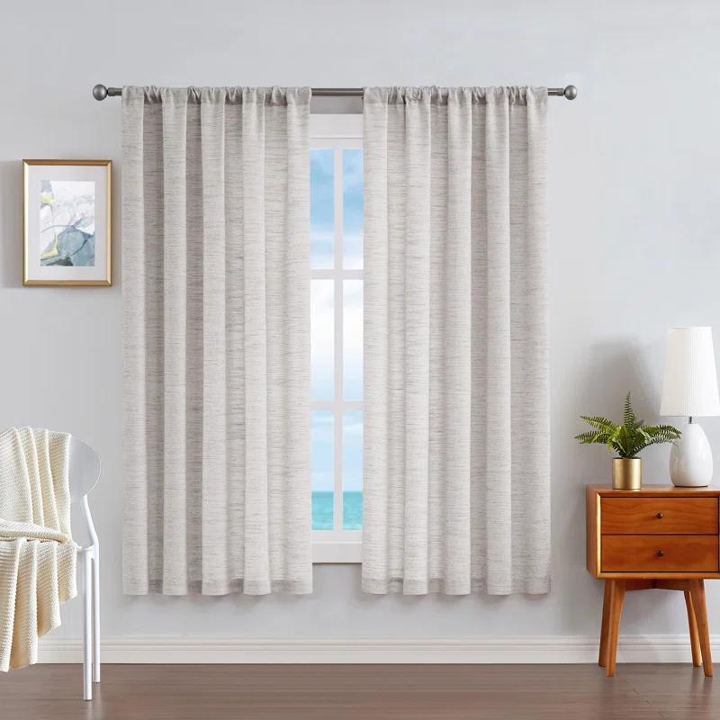 Nautica Nautica Light Filtering Rod Pocket Window Curtains Pair (Set of 2)
