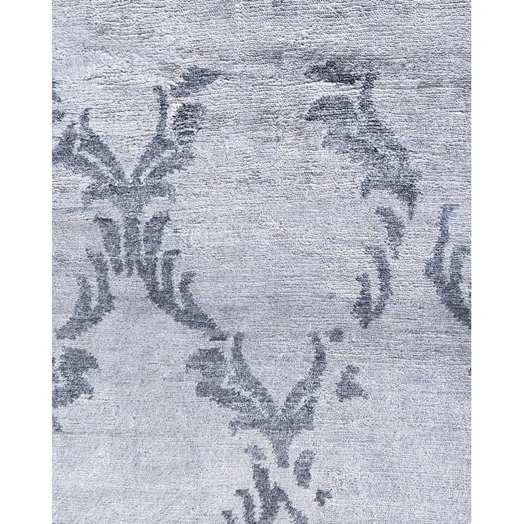 Solo Rugs One-of-a-Kind Rectangle 9' X 11'9" New Age Silk Area Rug Gray