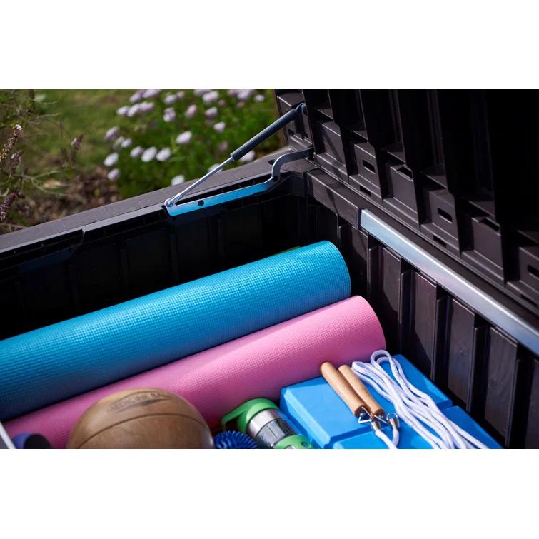 Keter Keter Westwood 150 Gallon Large Durable Resin Outdoor Storage and Organization Deck Box For Patio Furniture and Supplies