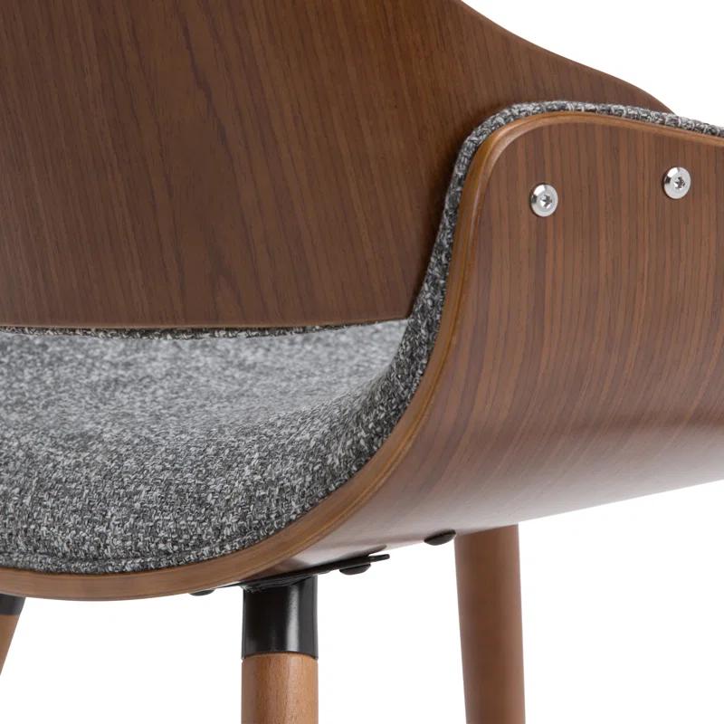 Simpli Home Malden Upholstered Dining Chair with Ergonomic Solid Wood Frame and Mid-Century Modern Style