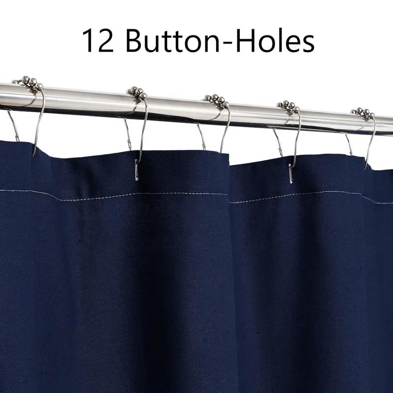 Gracie Oaks Daeb Cotton Blend Shower Curtain