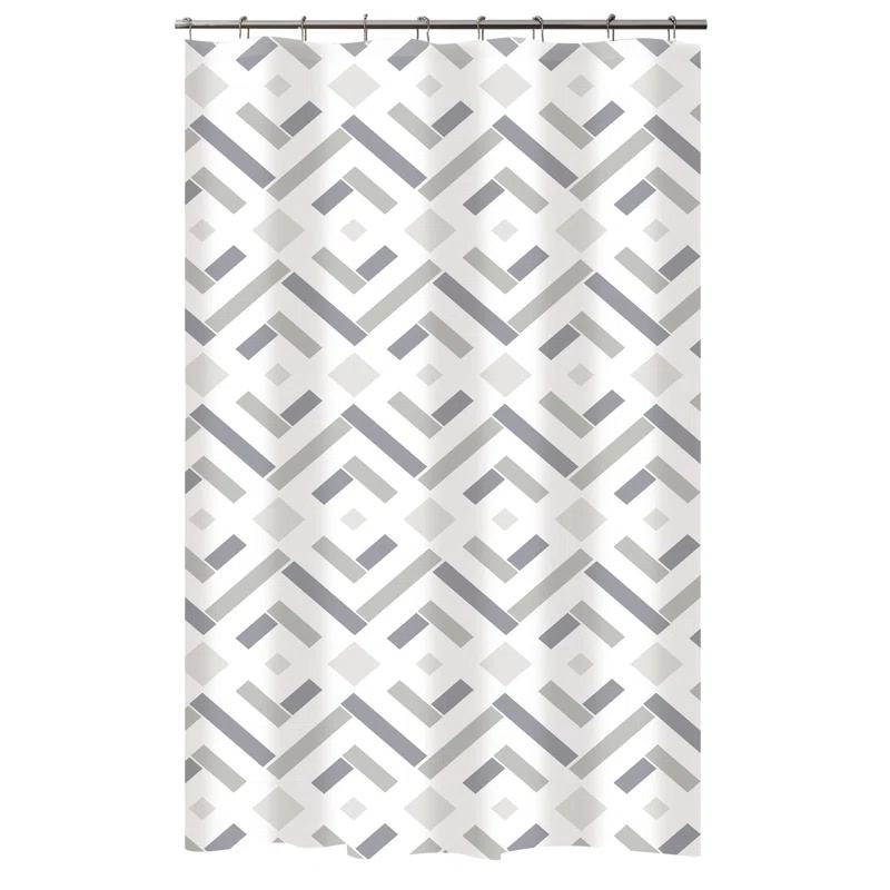 Bath Bliss Geometric Shower Curtain