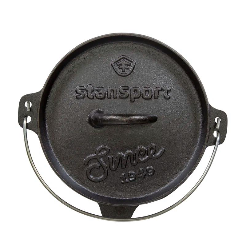 Stansport Stansport 2 QT Pre-Seasoned Cast Iron Dutch Oven Flat Bottom