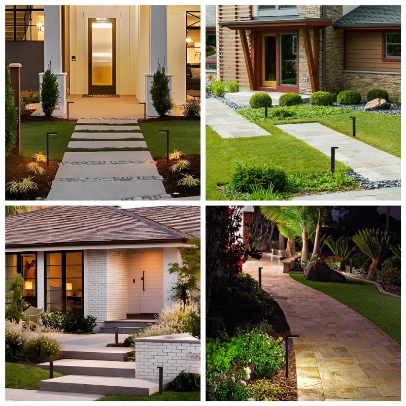 C Cattleya Low Voltage Black Aluminum Led Outdoor Landscape Path Lights (4-pack) (Set of 4)