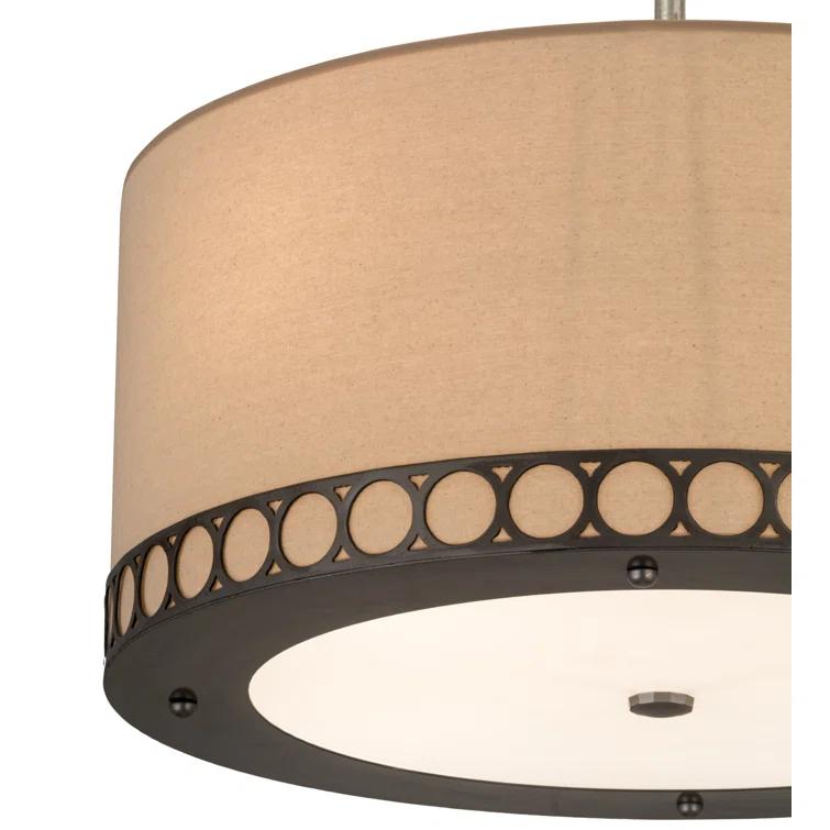 2nd Ave Lighting Cilindro 4 - Light Clear Satin Shaded Pendant
