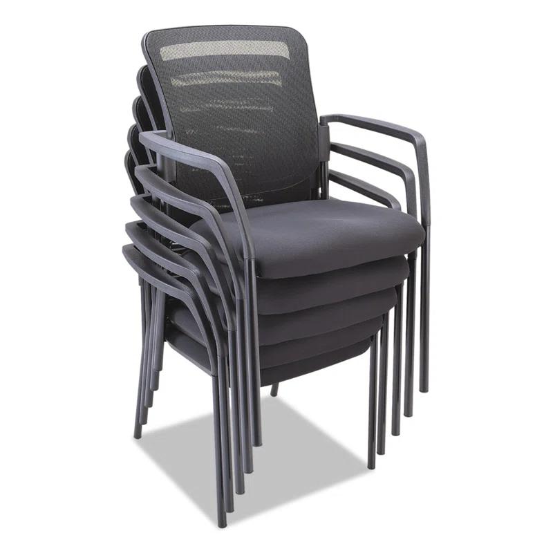 Alera® Stackable Mesh Seat Waiting Room Chair with Metal Frame