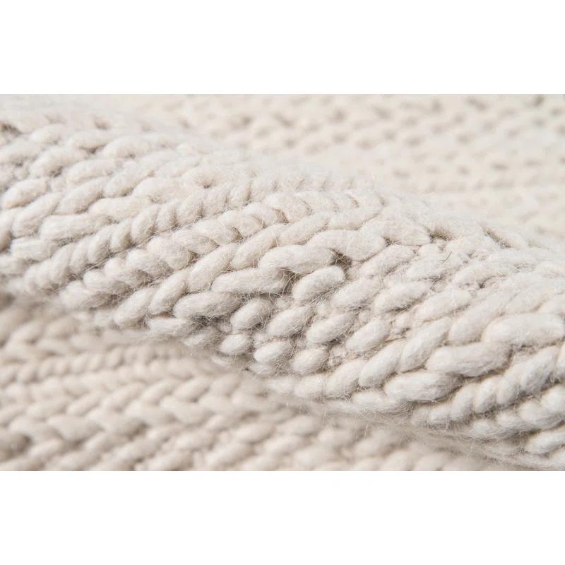 Kells Striped Handmade Ivory Area Rug