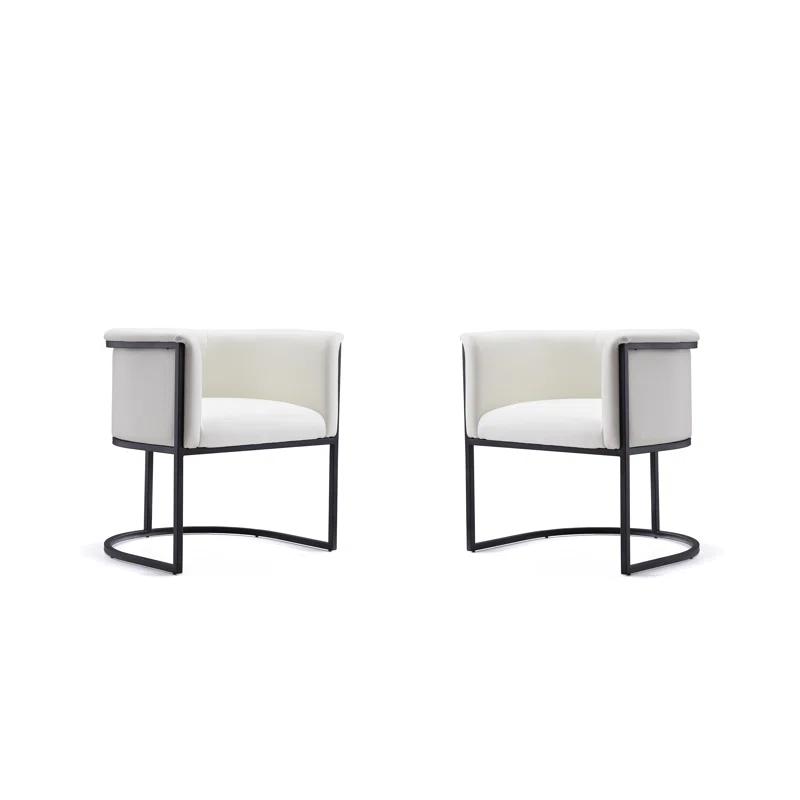 Virgil Faux Leather Upholstered Arm Chair