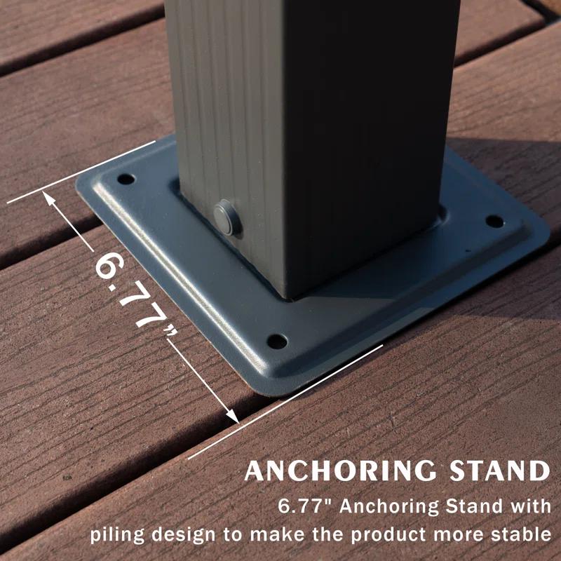 Kozyard Atlantics Outdoor Retractable Pergola with Sun Shade Canopy 10' x 13'