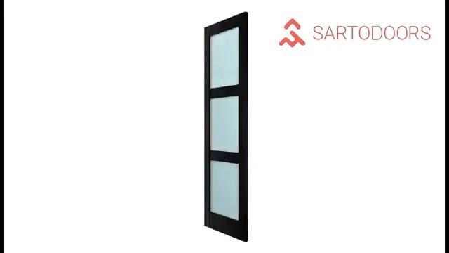 SARTODOORS Lucia Frosted Glass Sliding Closet Doors