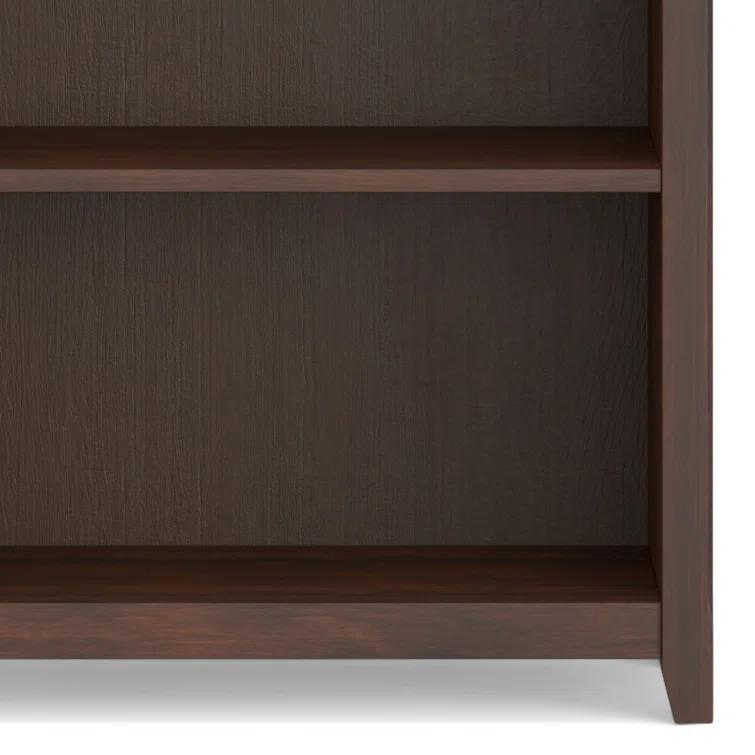 Simpli Home Amherst 30"W Solid Wood 5 Shelf Bookcase with Adjustable Shelves
