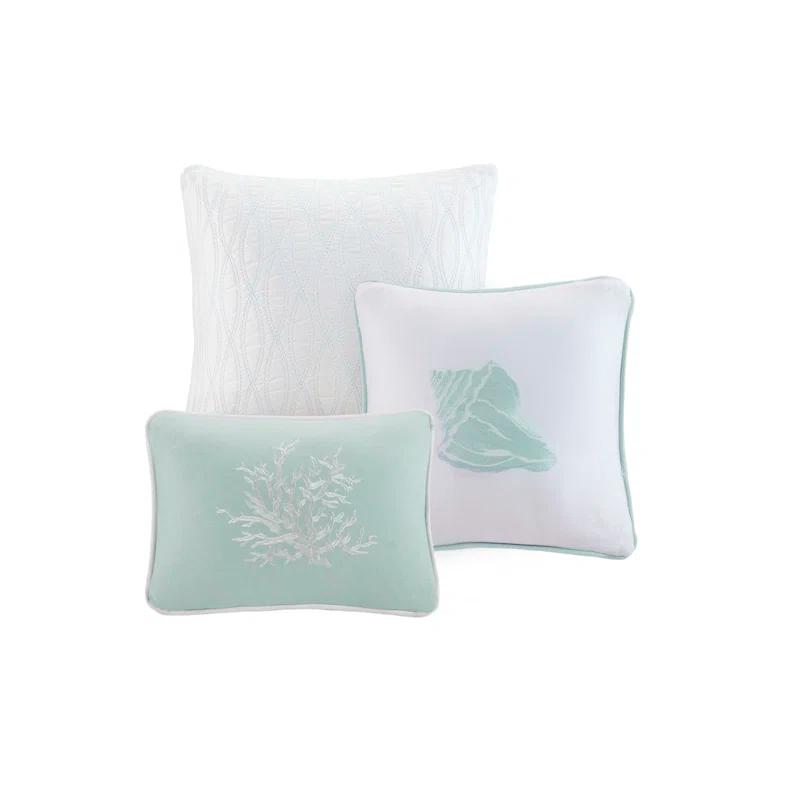 Harbor House Coastline Embroidered 100% Cotton 4 Piece Comforter Set