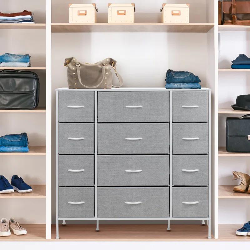Sorbus Sorbus 12 Drawers Dresser with Steel Frame and Wood Top