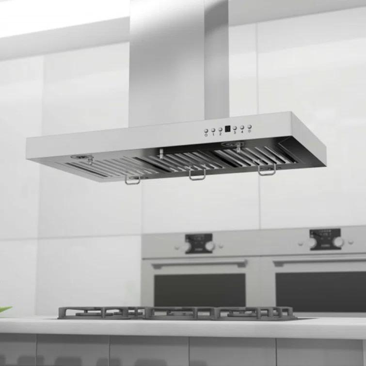ZLINE 30 in. Convertible Vent Isl& Mount Range Hood in Stainless Steel (KE2i-30)