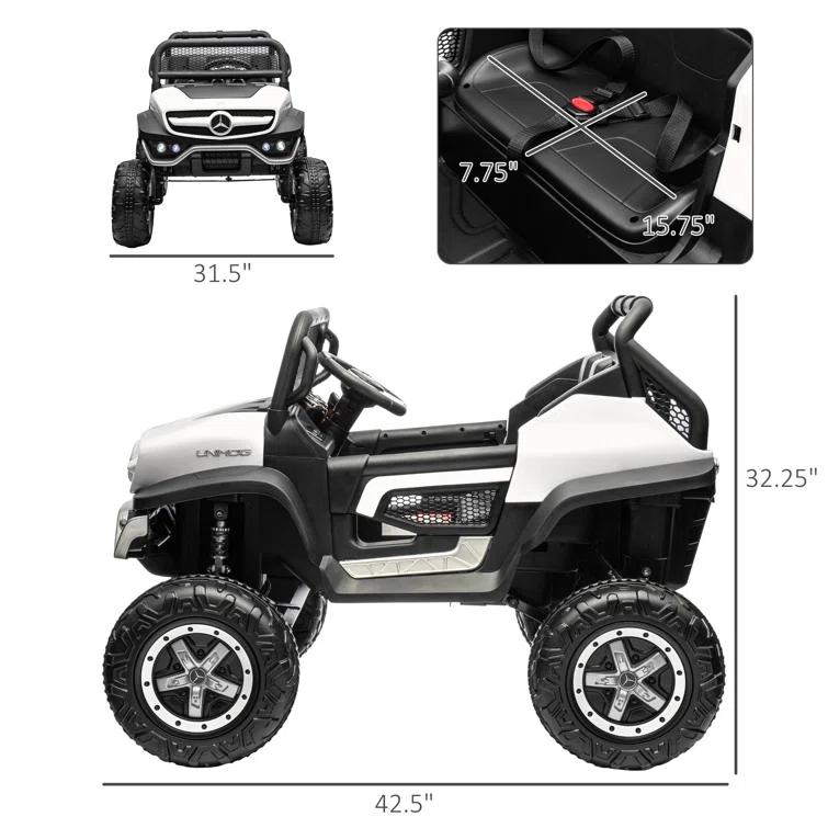 Aosom Aosom 2 Seater All-Terrain Vehicles Battery Powered Ride On with Remote Control