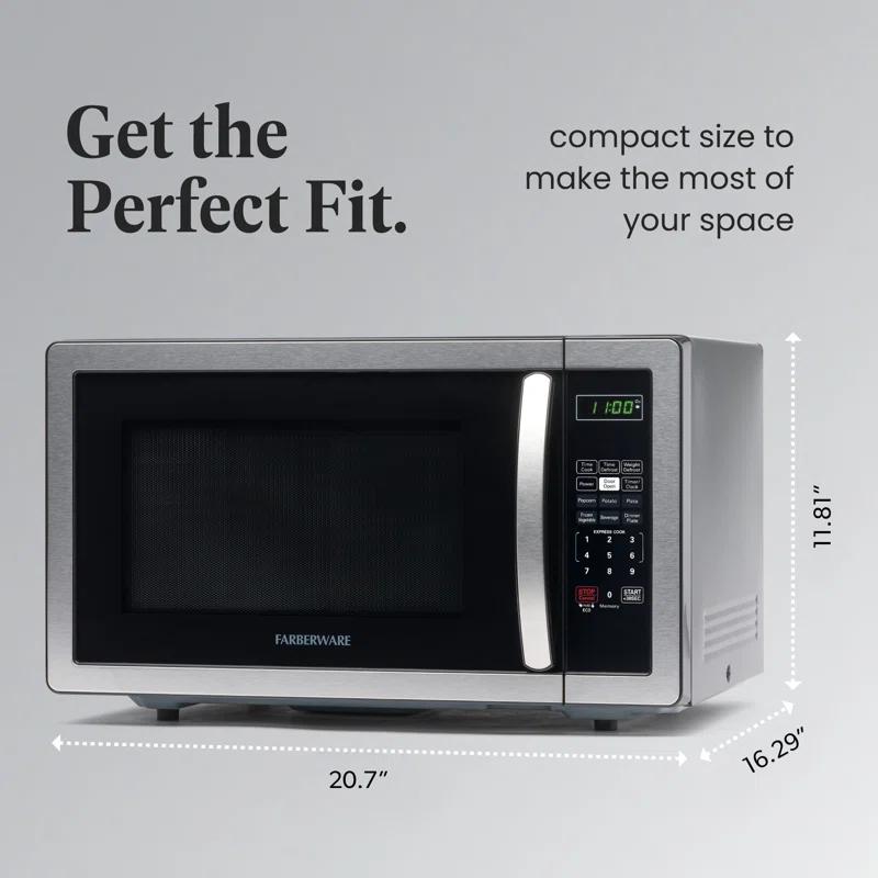 Farberware Farberware Classic Countertop Microwave Oven, 1.1 Cubic Feet cu. ft., 1000 watts, with Child Lock