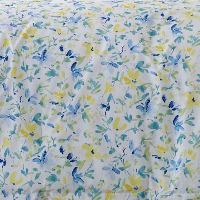 Laura Ashley Laura Ashley Nora Blue Cotton Comforter Bonus Set
